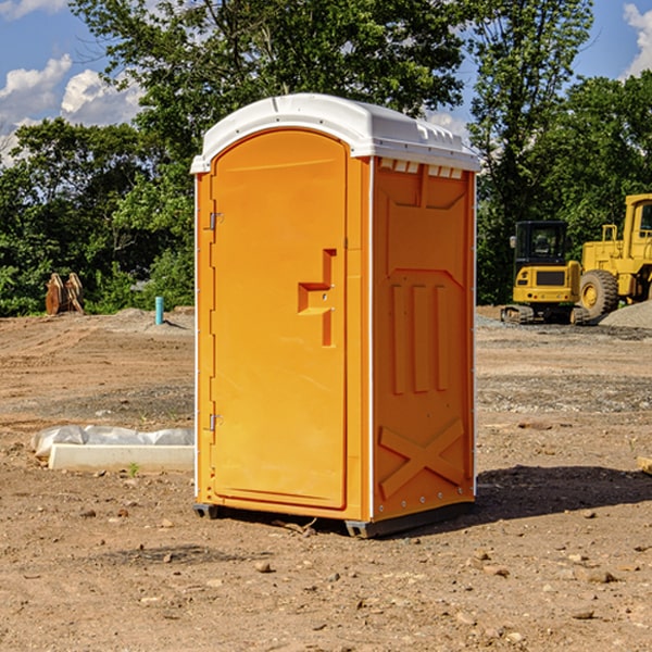 how often are the porta potties cleaned and serviced during a rental period in Rough Rock Arizona